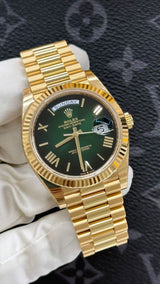 ROLE_X OYSTER PERPETUAL DAY DATE 40 || GOLD GREEN