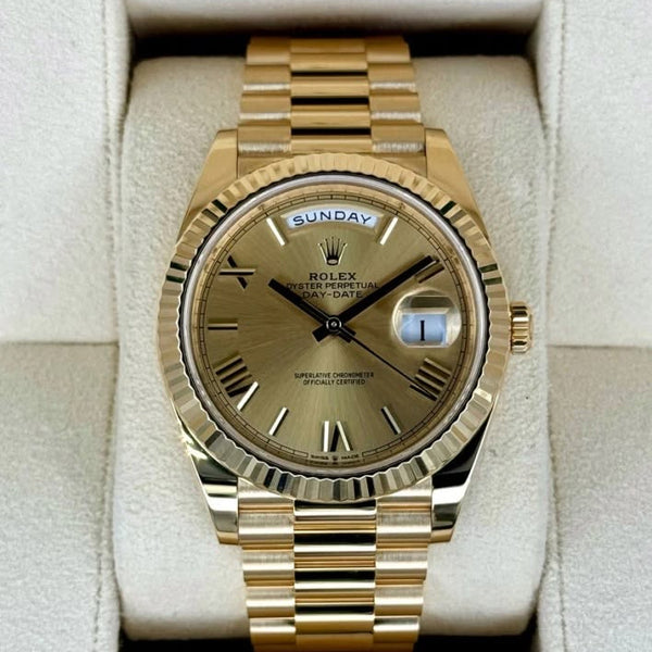 ROLE_X OYSTER PERPETUAL DAY DATE 40 || GOLD