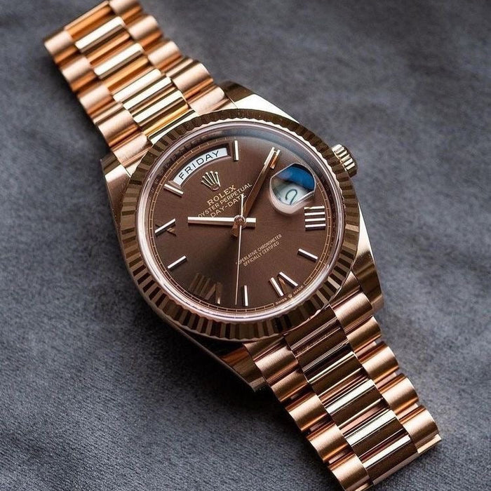 ROLE_X OYSTER PERPETUAL DAY DATE 40 || CHOCOLATE BROWN