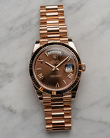 ROLE_X OYSTER PERPETUAL DAY DATE 40 || CHOCOLATE BROWN