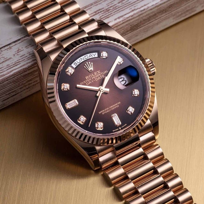 ROLE_X OYSTER PERPETUAL DAY DATE 40 || CHOCOLATE BROWN