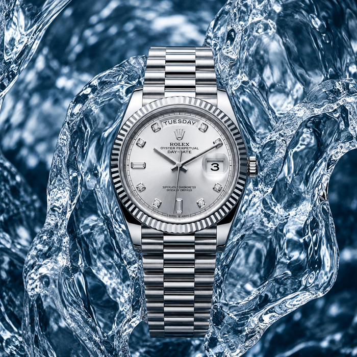 ROLE_X OYSTER PERPETUAL DAY DATE 40 || Silver
