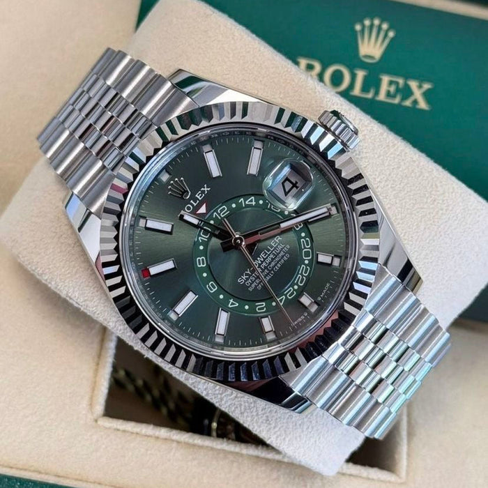 ROLE_X SKY DWELLER || SILVER GREEN