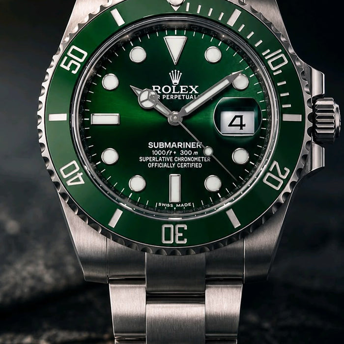 ROLEX SUBMARINER || SILVER GREEN HULK EDITION