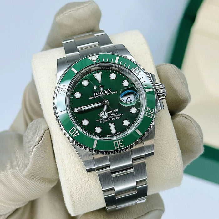 ROLEX SUBMARINER || SILVER GREEN HULK EDITION