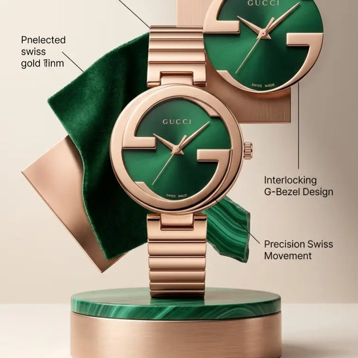 Gucci women || Rose gold Green