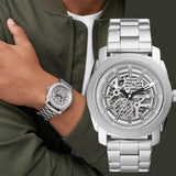 Fossil Bronson Automatic silver || Me3218