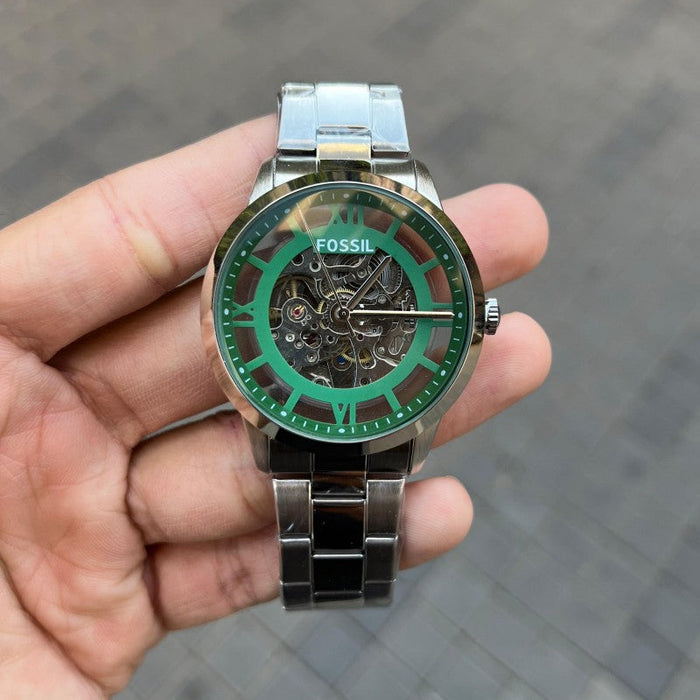 Fossil Townsman Chain silver Green