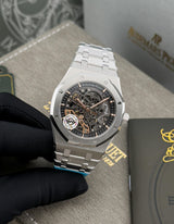 Audemars piguet Royal oak Skeleton dial || silver