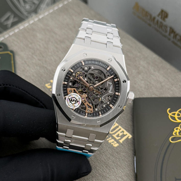 Audemars piguet Royal oak Skeleton dial || silver