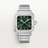 Cartier Santos Silver Green Automatic