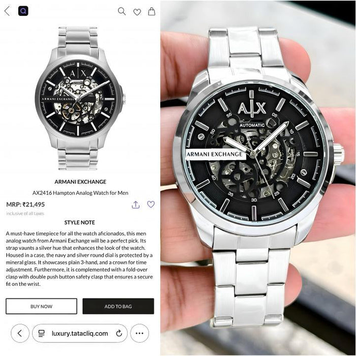 Armani Exchange Ax2418 Hampton Automatic