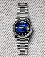Ro_l*x White Gold Day_date with Stunning Blue Om_bre Diamond Dial Premium Quality Luxury Watch for Men luxurytimepiece.shop