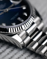 Ro_l*x White Gold Day_date with Stunning Blue Om_bre Diamond Dial Premium Quality Luxury Watch for Men luxurytimepiece.shop