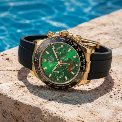 Rolee_x Oyster Perpetual Daytona Gold Green