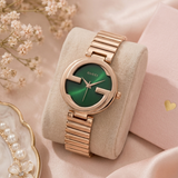 Guccc_i Interlocking G Plane Ring Rose-Gold Green