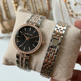 Michaee_l Kors Darci Toton Rose Gold Black